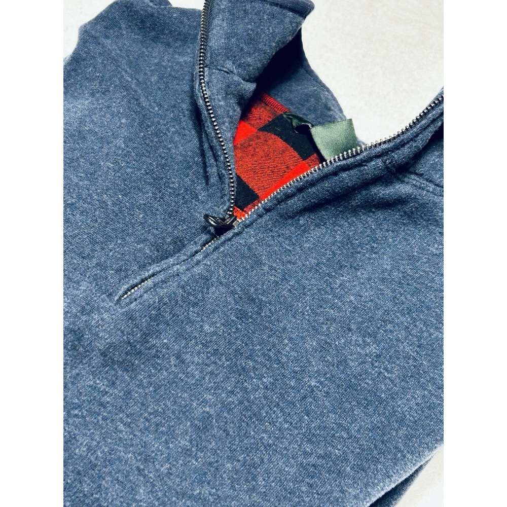 Woolrich‎ Hommes 1/4 Zip Pullover Cotton  Fleece Lined Cozy Warm Size XL/TG